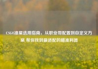 CSGO准星选用指南，从职业哥配置到自定义方案 帮你找到最适配的瞄准利器