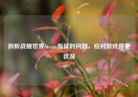 剖析战舰世界Steam版延时问题，应对游戏停更状况