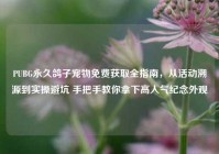 PUBG永久鸽子宠物免费获取全指南，从活动溯源到实操避坑 手把手教你拿下高人气纪念外观