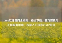 CSGO软件官网全指南，安全下载、官方资讯与正版服务的唯一权威入口及官方APP指引