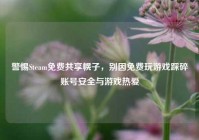 警惕Steam免费共享幌子，别因免费玩游戏踩碎账号安全与游戏热爱