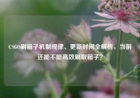 CSGO刷箱子机制规律、更新时间全解析，当前还能不能高效刷取箱子？