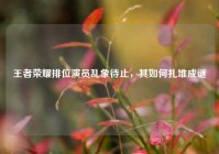 王者荣耀排位演员乱象待止，其如何扎堆成谜