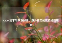 CSGO 对手与队友掉线，意外背后的竞技规则思索