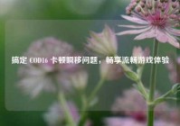 搞定 COD16 卡顿瞬移问题，畅享流畅游戏体验
