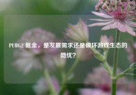 PUBG2 氪金，是发展需求还是破坏游戏生态的隐忧？