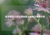 和平精英无敌吃鸡秘籍大揭秘及使用攻略
