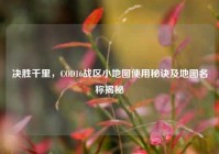决胜千里，COD16战区小地图使用秘诀及地图名称揭秘