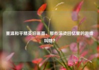 重温和平精英旧画面，那些滚烫回忆里的游戏叫啥？