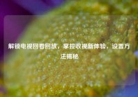 解锁电视回看回放，掌控收视新体验，设置方法揭秘