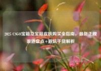 2025 CSGO宝箱及宝箱皮肤购买全指南，最新正规渠道盘点+避坑干货解析