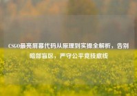 CSGO最亮屏幕代码从原理到实操全解析，告别暗部盲区，严守公平竞技底线