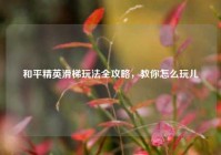 和平精英滑梯玩法全攻略，教你怎么玩儿