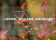 CF游戏修复，重归战斗巅峰，修复工具在哪？