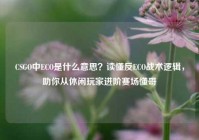CSGO中ECO是什么意思？读懂反ECO战术逻辑，助你从休闲玩家进阶赛场懂哥