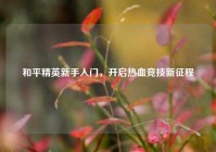和平精英新手入门，开启热血竞技新征程