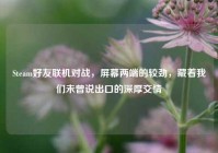 Steam好友联机对战，屏幕两端的较劲，藏着我们未曾说出口的深厚交情