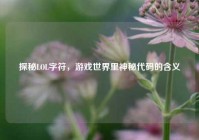 探秘LOL字符，游戏世界里神秘代码的含义