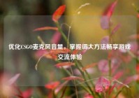 优化CSGO麦克风音量，掌握调大方法畅享游戏交流体验