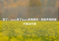 丢了："丢了"应用测评：找回失物的现代解决方案