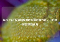 解析 CSGO 投放回放参数与调进度方法，开启精彩回顾新视角