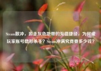Steam散冲，游走灰色地带的充值捷径，为何成玩家账号隐形杀手？Steam冲满究竟要多少钱？