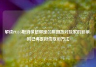 解读PUBG取消微信绑定的原因及对玩家的影响，附已绑定微信取消方法