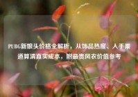 PUBG新娘头价格全解析，从饰品热度、入手渠道算清真实成本，附最贵风衣价值参考