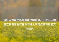 从纸人看国产恐怖游戏出圈野望，不登Steam的独立开发者生存样本与纸人不用点睛背后的文化密码