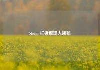 Steam 打折原理大揭秘