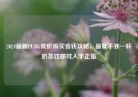 2024最新PUBG低价购买省钱攻略，最低不到一杯奶茶钱即可入手正版