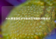 PUBG黄金段位水平如何及可组队对象探讨