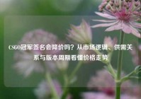 CSGO冠军签名会降价吗？从市场逻辑、供需关系与版本周期看懂价格走势
