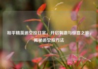 和平精英追空投日常，开启刺激与惊喜之旅，揭秘追空投方法