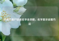 逆战打僵尸设置名字全攻略，名字显示设置方法