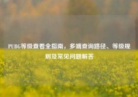 PUBG等级查看全指南，多端查询路径、等级规则及常见问题解答