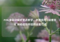 PUBG全自动模式单点教学，手速技巧+设置优化 刚枪稳如开挂的设置方法