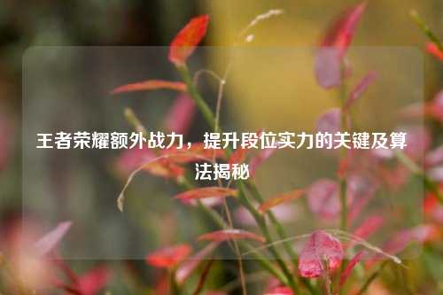 王者荣耀额外战力，提升段位实力的关键及算法揭秘