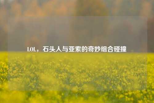 LOL,石头人与亚索的奇妙组合碰撞