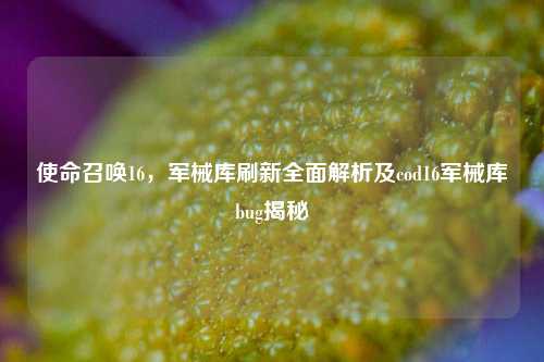 使命召唤16,军械库刷新全面解析及cod16军械库bug揭秘