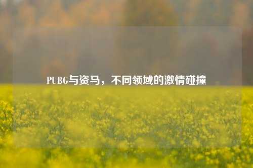 PUBG与资马,不同领域的激情碰撞