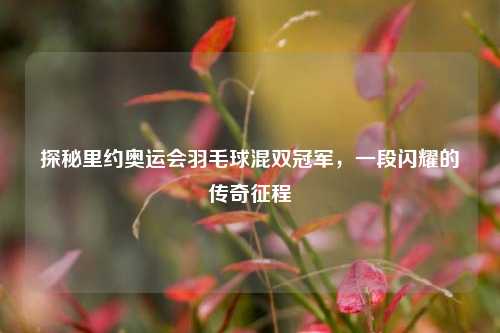 探秘里约奥运会羽毛球混双冠军，一段闪耀的传奇征程