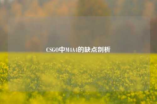 CSGO中M4A4的缺点剖析