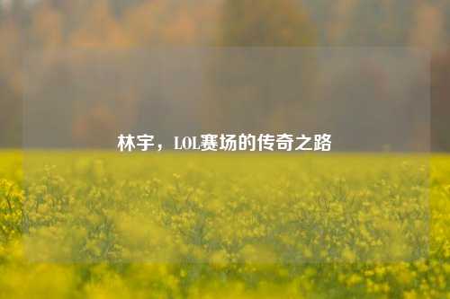 林宇，LOL赛场的传奇之路