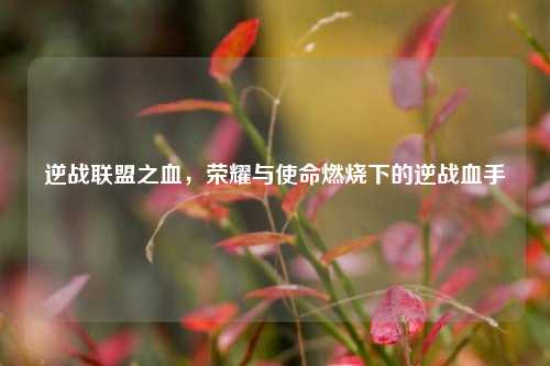 逆战联盟之血，荣耀与使命燃烧下的逆战血手