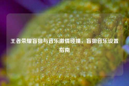 王者荣耀盲狙与音乐激情碰撞，盲狙音乐设置指南