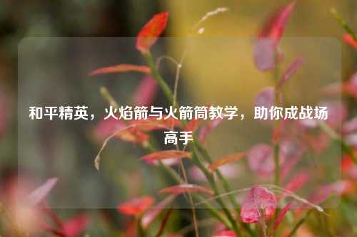 和平精英,火焰箭与火箭筒教学,助你成战场高手