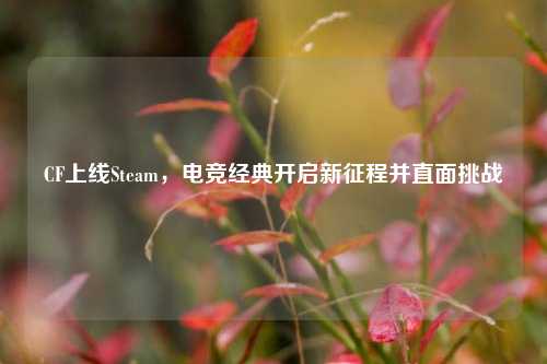 CF上线Steam，电竞经典开启新征程并直面挑战