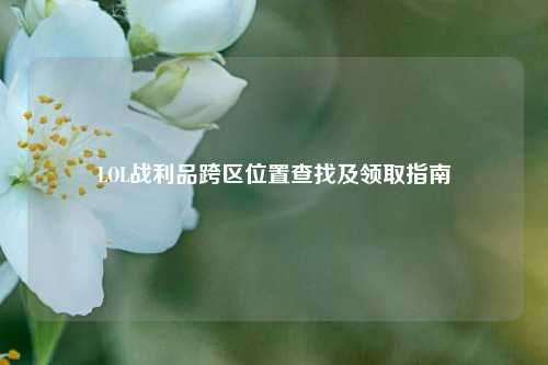 LOL战利品跨区位置查找及领取指南