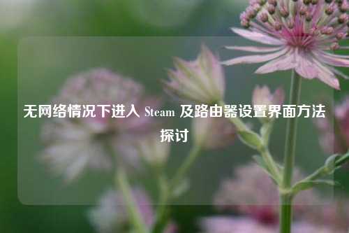 无网络情况下进入 Steam 及路由器设置界面方法探讨